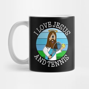 I Love Jesus and Tennis Mug